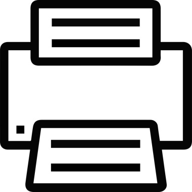 Bilgisayar yazıcı simgesi vektör görüntüsü