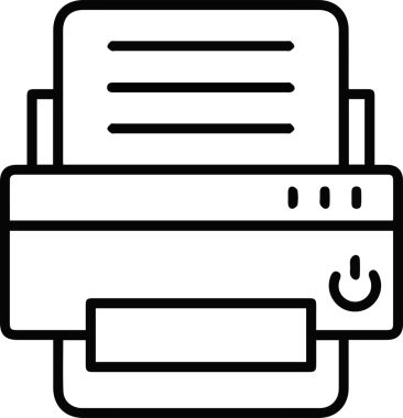 Bilgisayar yazıcı simgesi vektör görüntüsü