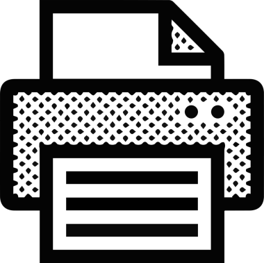 Bilgisayar yazıcı simgesi vektör görüntüsü