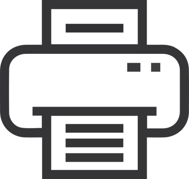 Bilgisayar yazıcı simgesi vektör görüntüsü