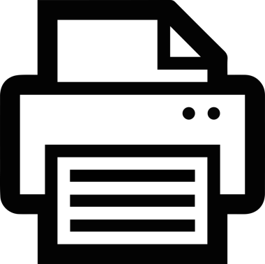 Bilgisayar yazıcı simgesi vektör görüntüsü