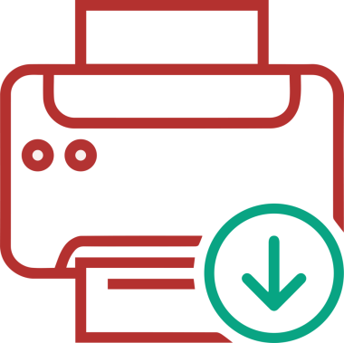 Bilgisayar yazıcı simgesi vektör görüntüsü