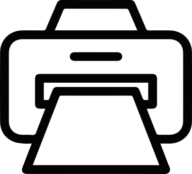 Bilgisayar yazıcı simgesi vektör görüntüsü