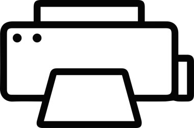 Bilgisayar yazıcı simgesi vektör görüntüsü