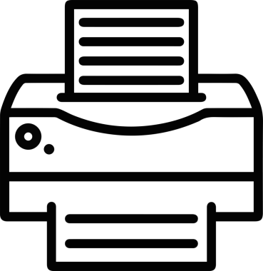 Bilgisayar yazıcı simgesi vektör görüntüsü