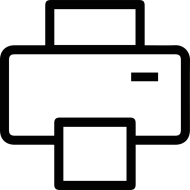 Bilgisayar yazıcı simgesi vektör görüntüsü