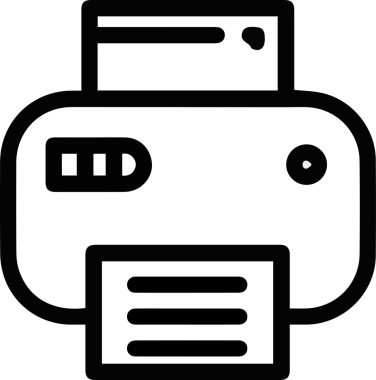 Bilgisayar yazıcı simgesi vektör görüntüsü