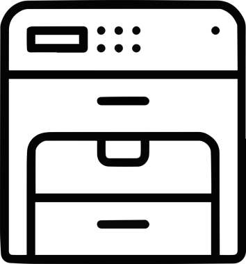 Bilgisayar yazıcı simgesi vektör görüntüsü