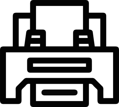 Bilgisayar yazıcı simgesi vektör görüntüsü