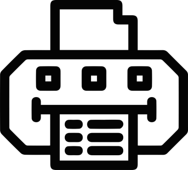 Bilgisayar yazıcı simgesi vektör görüntüsü