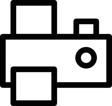 Bilgisayar yazıcı simgesi vektör görüntüsü