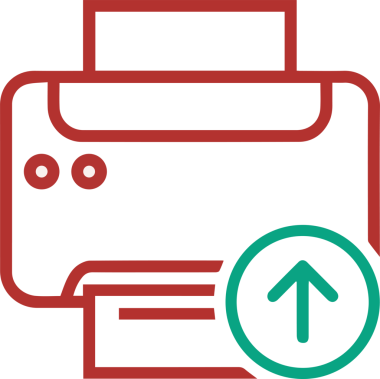 Bilgisayar yazıcı simgesi vektör görüntüsü