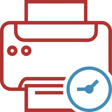 Bilgisayar yazıcı simgesi vektör görüntüsü