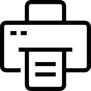 Bilgisayar yazıcı simgesi vektör görüntüsü