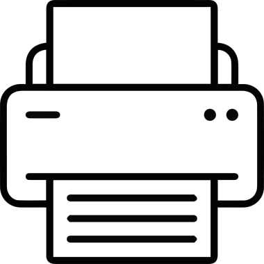 Bilgisayar yazıcı simgesi vektör görüntüsü