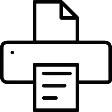 Bilgisayar yazıcı simgesi vektör görüntüsü