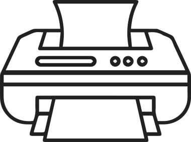 Bilgisayar yazıcı simgesi vektör görüntüsü