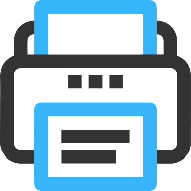 Bilgisayar yazıcı simgesi vektör görüntüsü