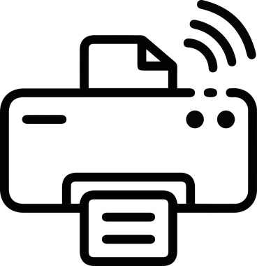 Bilgisayar yazıcı simgesi vektör görüntüsü