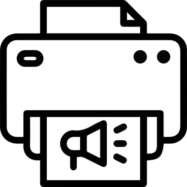 Bilgisayar yazıcı simgesi vektör görüntüsü