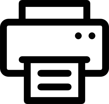 Bilgisayar yazıcı simgesi vektör görüntüsü