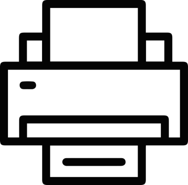 Bilgisayar yazıcı simgesi vektör görüntüsü