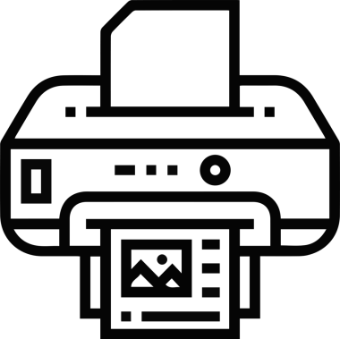 Bilgisayar yazıcı simgesi vektör görüntüsü