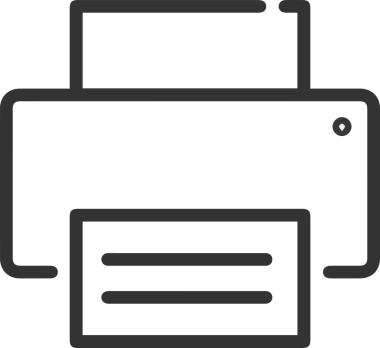 Bilgisayar yazıcı simgesi vektör görüntüsü