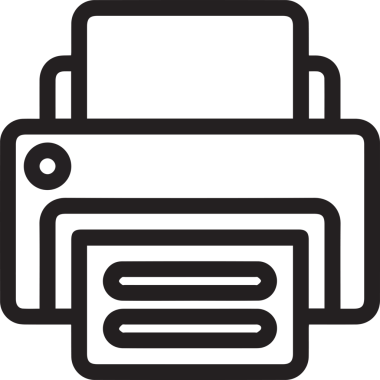 Bilgisayar yazıcı simgesi vektör görüntüsü