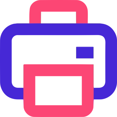 Bilgisayar yazıcı simgesi vektör görüntüsü