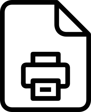 Bilgisayar yazıcı simgesi vektör görüntüsü