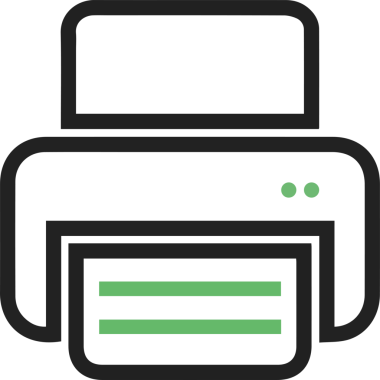 Bilgisayar yazıcı simgesi vektör görüntüsü