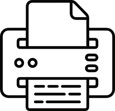 Bilgisayar yazıcı simgesi vektör görüntüsü