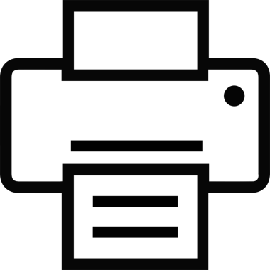 Bilgisayar yazıcı simgesi vektör görüntüsü