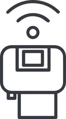 Bilgisayar yazıcı simgesi vektör görüntüsü