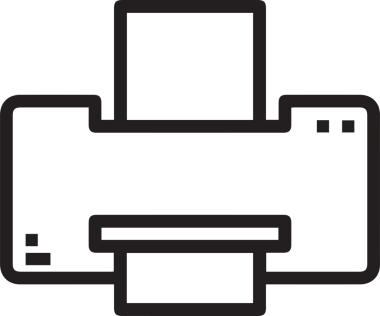 Bilgisayar yazıcı simgesi vektör görüntüsü