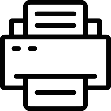 Bilgisayar yazıcı simgesi vektör görüntüsü