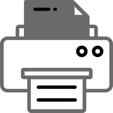 Bilgisayar yazıcı simgesi vektör görüntüsü