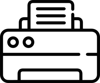 Bilgisayar yazıcı simgesi vektör görüntüsü