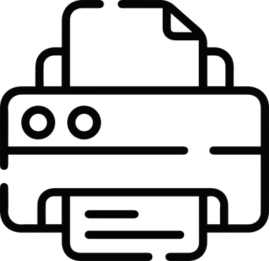 Bilgisayar yazıcı simgesi vektör görüntüsü