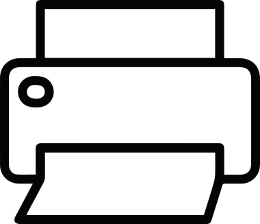 Bilgisayar yazıcı simgesi vektör görüntüsü