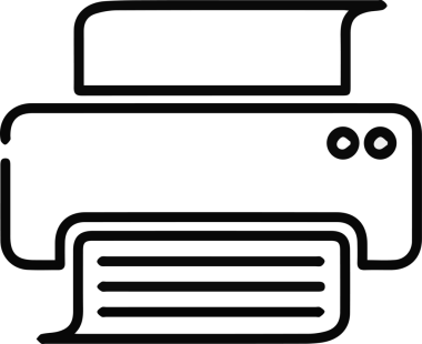 Bilgisayar yazıcı simgesi vektör görüntüsü