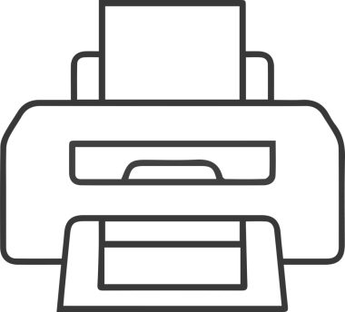 Bilgisayar yazıcı simgesi vektör görüntüsü