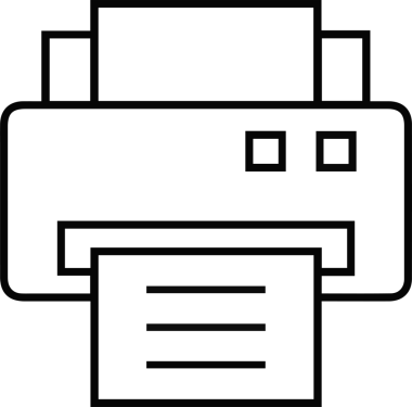 Bilgisayar yazıcı simgesi vektör görüntüsü