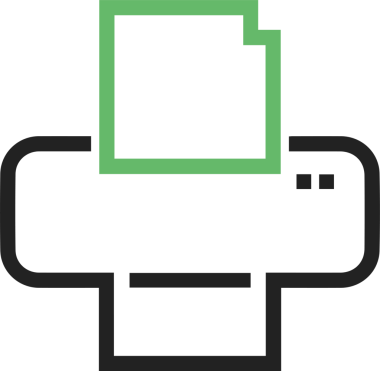 Bilgisayar yazıcı simgesi vektör görüntüsü