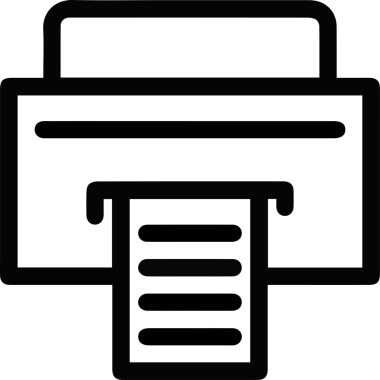 Bilgisayar yazıcı simgesi vektör görüntüsü