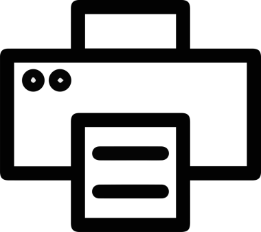 Bilgisayar yazıcı simgesi vektör görüntüsü