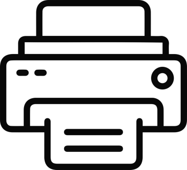 Bilgisayar yazıcı simgesi vektör görüntüsü