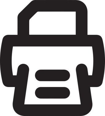 Bilgisayar yazıcı simgesi vektör görüntüsü