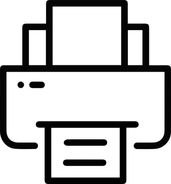 Bilgisayar yazıcı simgesi vektör görüntüsü